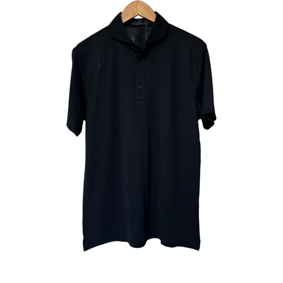 NWT G/FORE Men's Polo Shirt Black Size M Casual Golf Lightweight Mesh Breathable - Picture 5 of 13